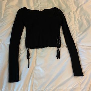 [GUC] Ambiance black sweater with lace up sides M
